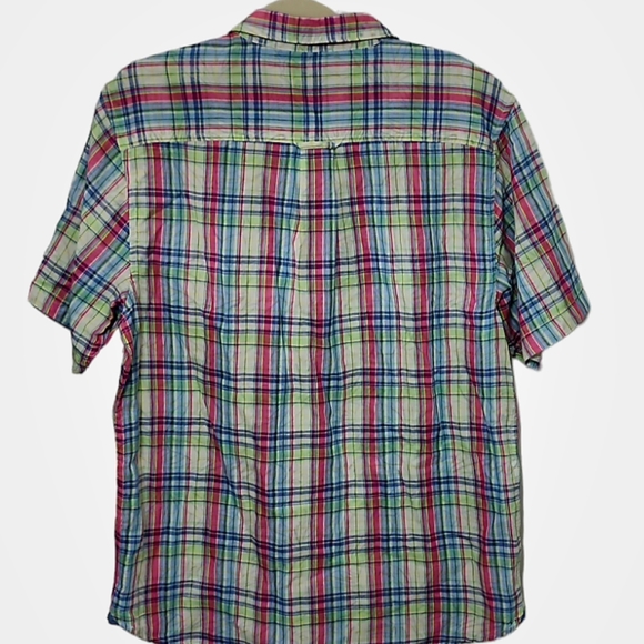 Tommy‎ Bahama Men's Short Sleeve Plaid Summer Shirt Size M - Picture 2 of 6
